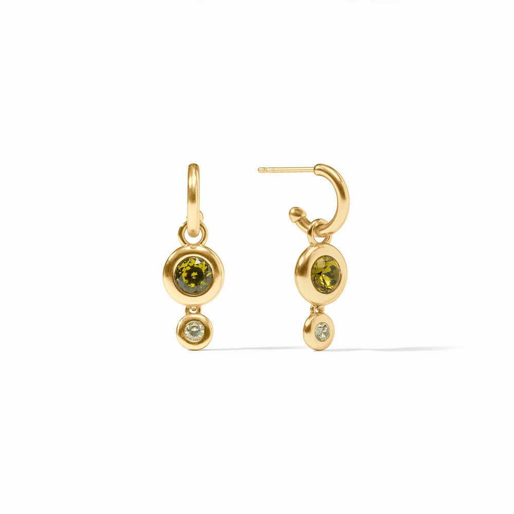 Julie Vos Rainbow Duo Hoop & Charm Earrings