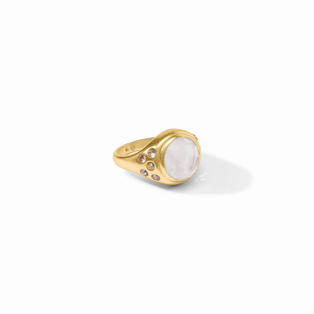 Julie Vos Rainbow Statement Ring - Iridescent Clear Crystal
