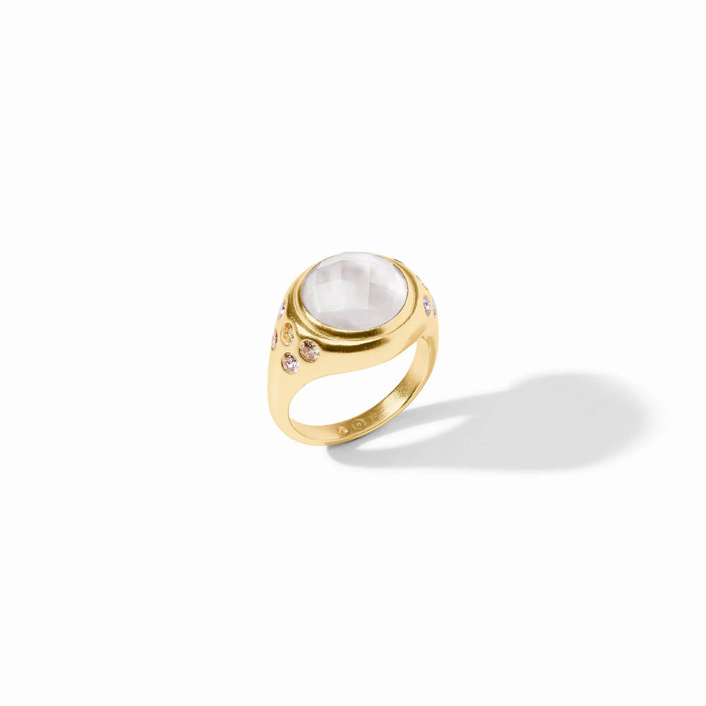 Julie Vos Rainbow Statement Ring - Iridescent Clear Crystal