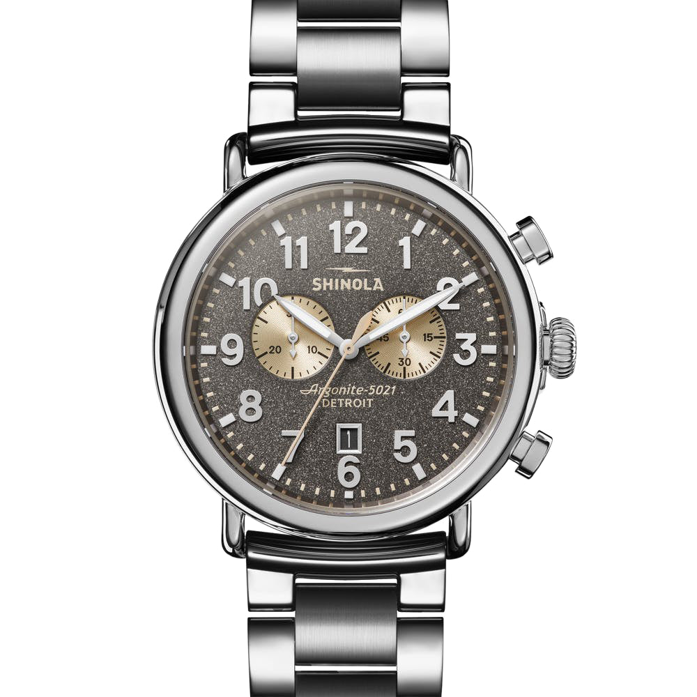 Shinola Gents 47mm Runwell Chronograph-Gray Mineral