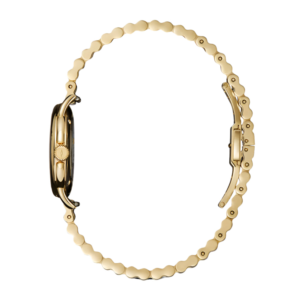 Shinola "The Shinola Runabout" Gold-Tone Quartz Watch - Silver Dial