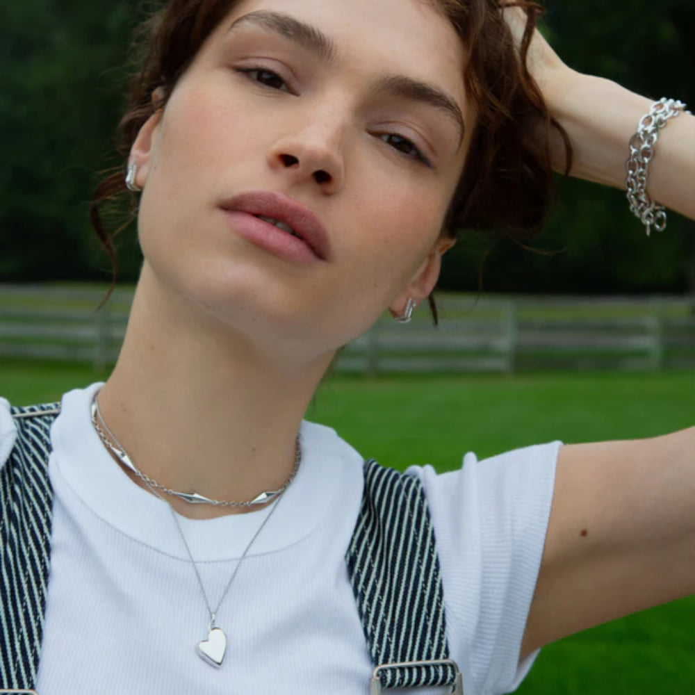 Monica Rich Kosann Petite Slim Heart Locket Necklace