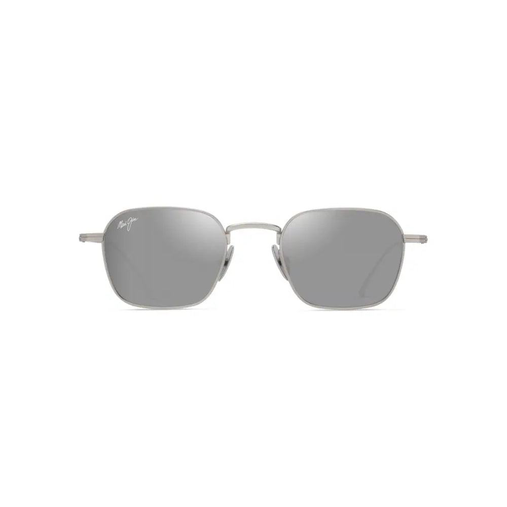 Maui Jim MEKALA Polarized Square Sunglasses - Matte Silver
