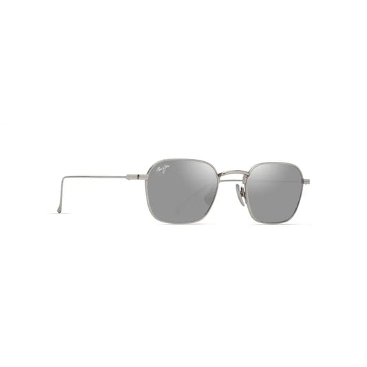 Maui Jim MEKALA Polarized Square Sunglasses - Matte Silver