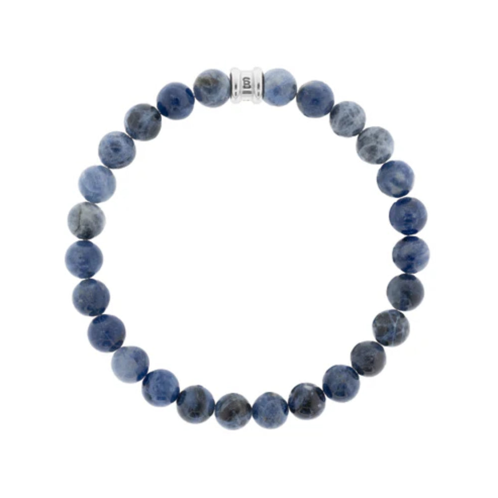 Steel & Barnett Men's 8mm Round Gemstone Bracelet