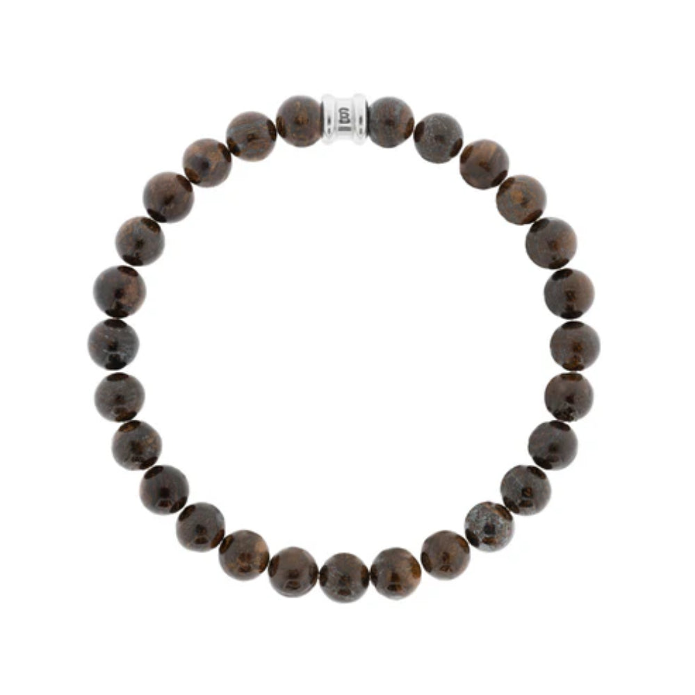 Steel & Barnett Men's 8mm Round Gemstone Bracelet