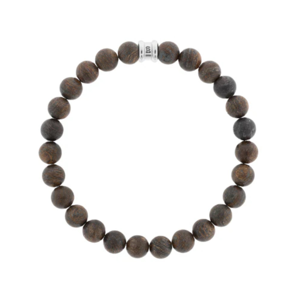 Steel & Barnett Men's 8mm Round Gemstone Bracelet