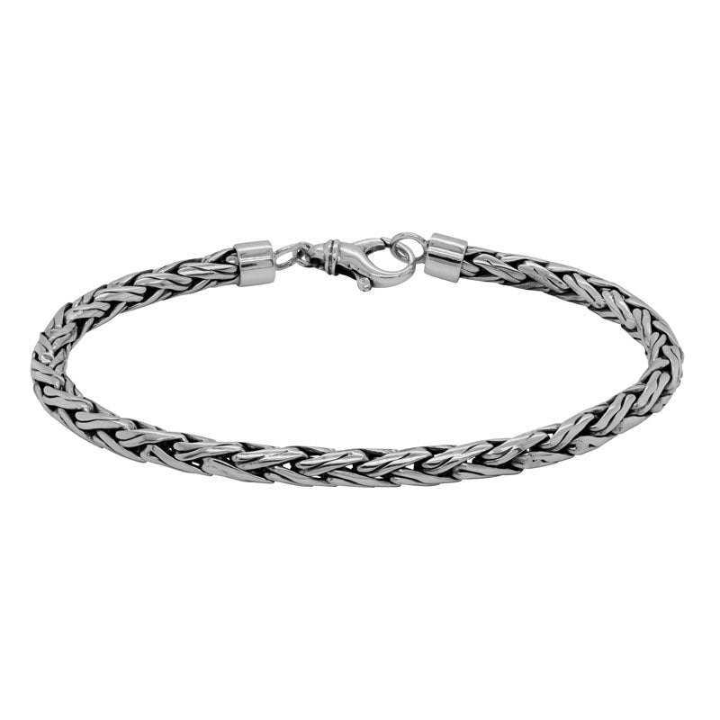 Sterling Silver Woven Bracelet, 9"