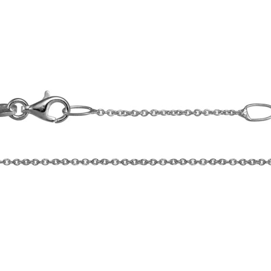 Sterling Silver 0.7mm Adjustable Cable Chain Necklace