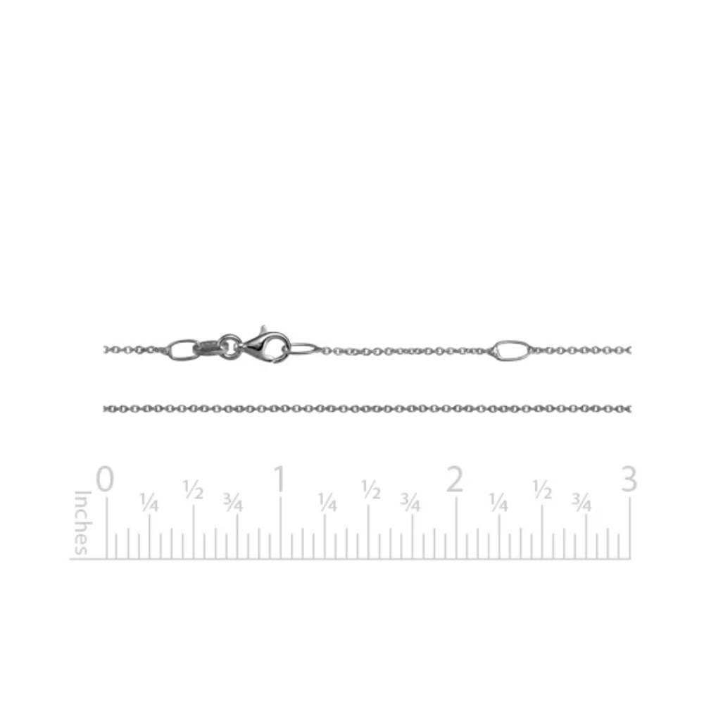 Sterling Silver 0.7mm Adjustable Cable Chain Necklace