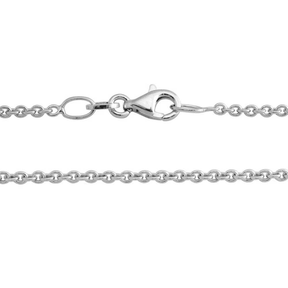 Sterling Silver 2.0mm Cable Chain, 18"