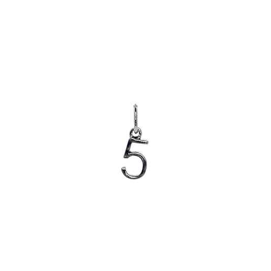 Tacori Sterling Silver Number "5" Charm Pendant