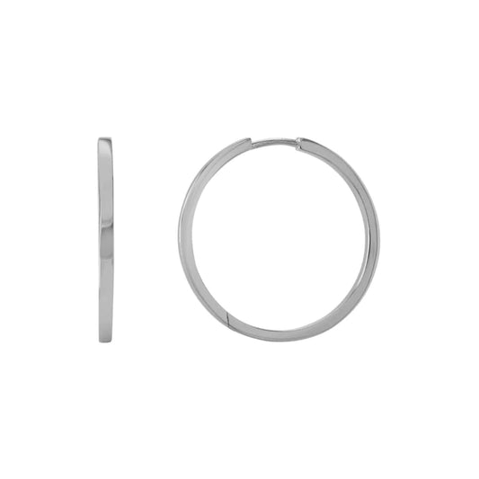 Sterling Silver Square Hoop Earrings