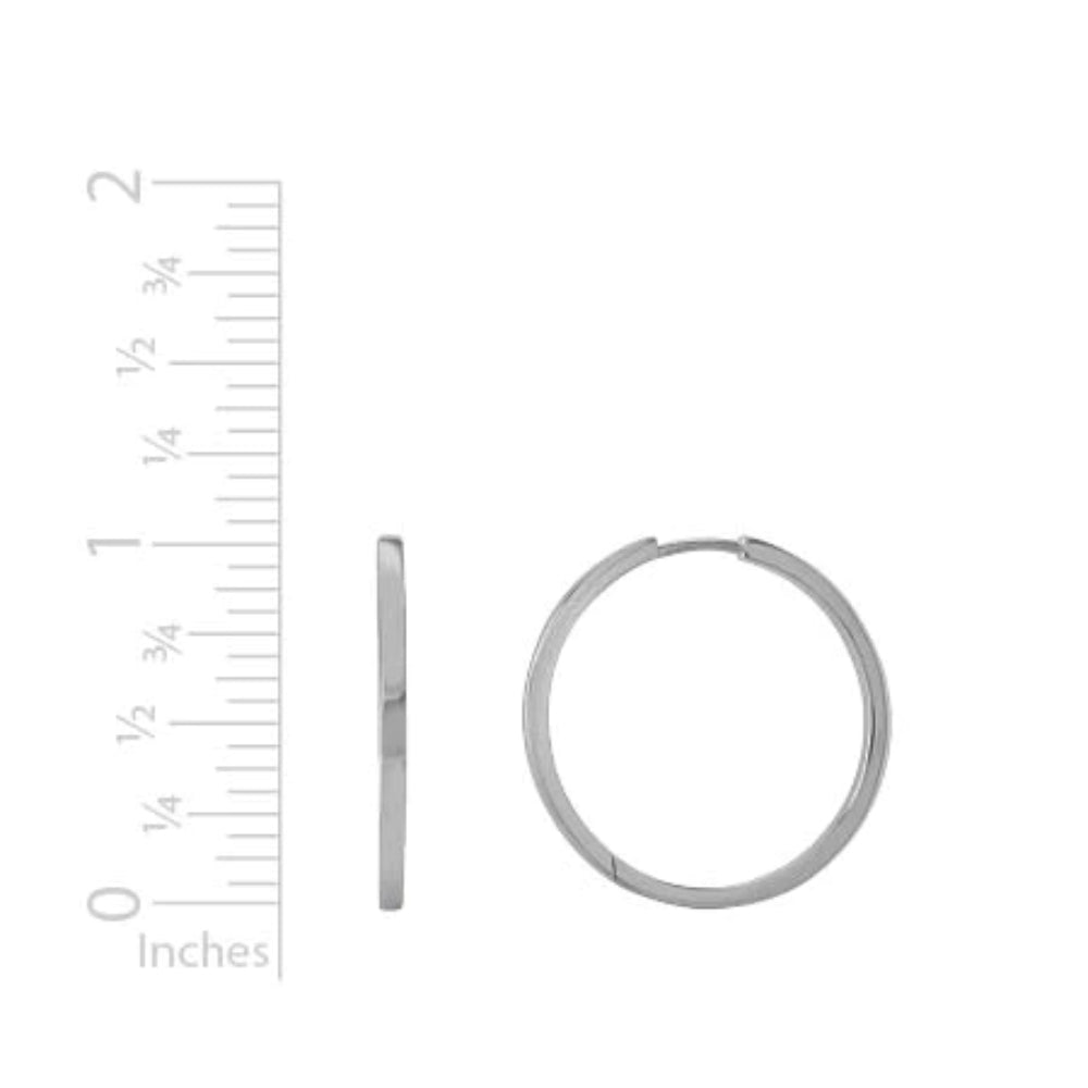 Sterling Silver Square Hoop Earrings