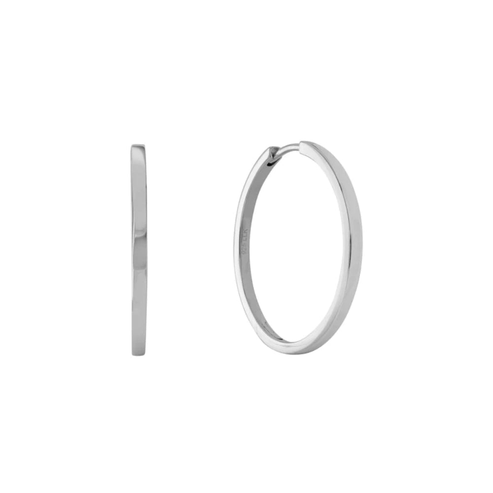 Sterling Silver Square Hoop Earrings