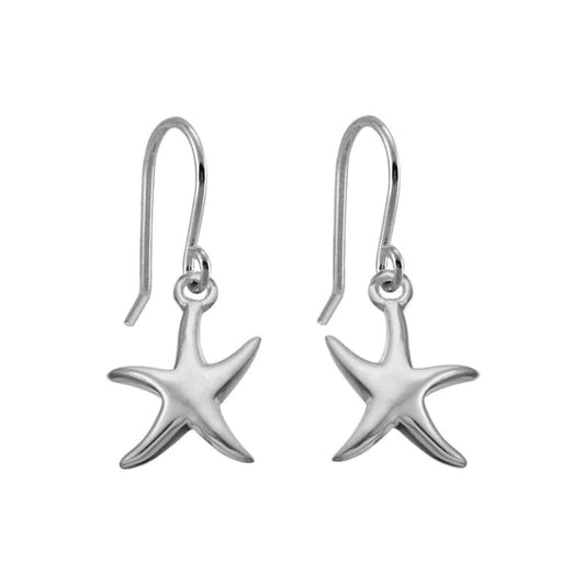 Sterling Silver Starfish Dangle Earrings