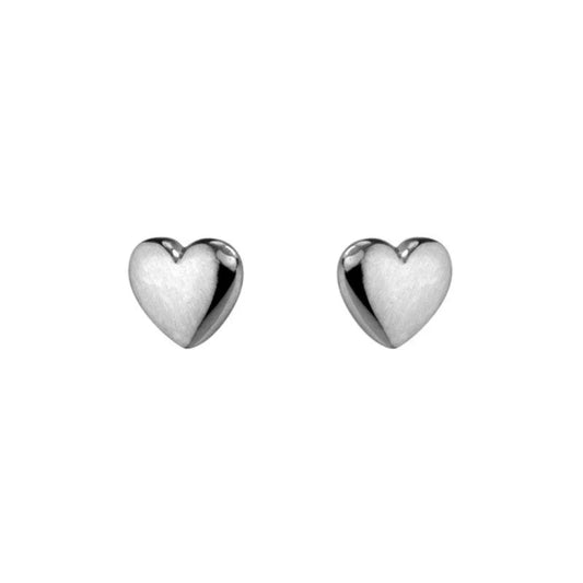 Sterling Silver Heart Stud Earrings