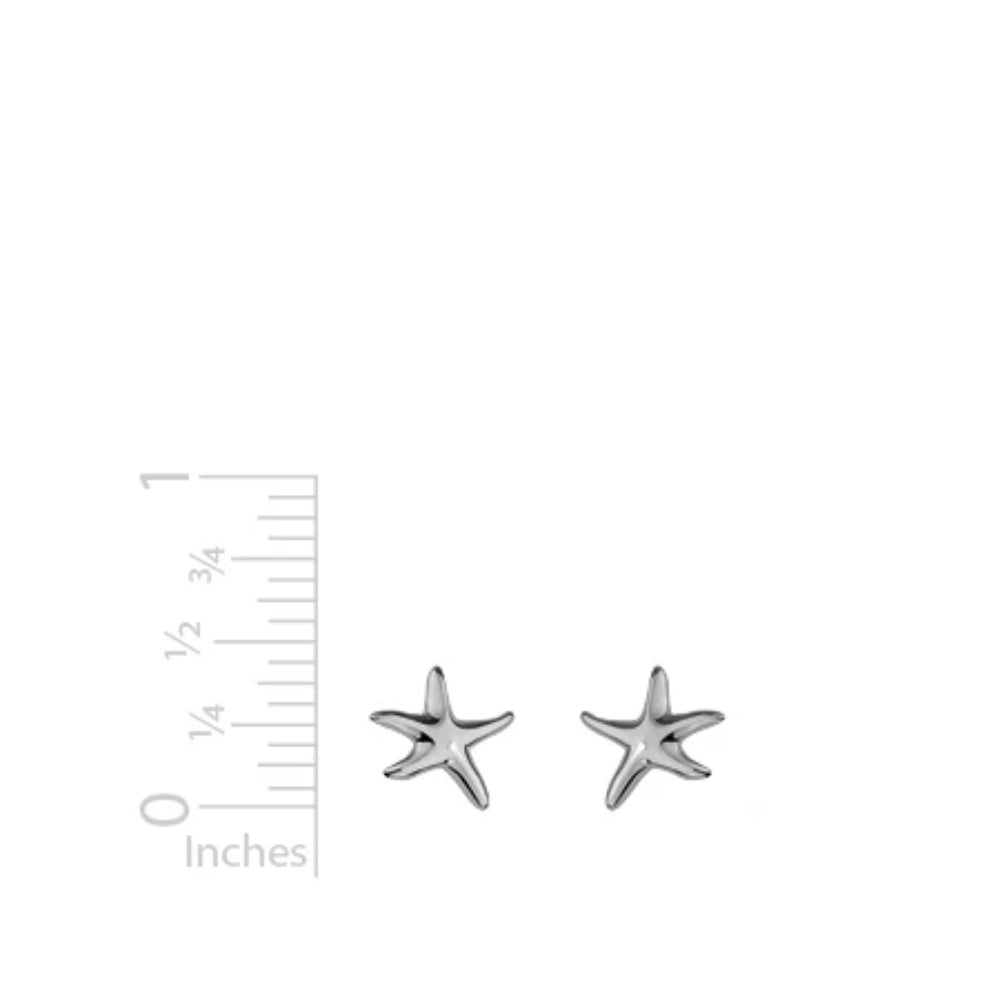 Sterling Silver Starfish Stud Earrings