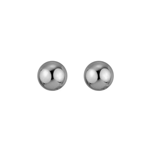 Sterling Silver Solid Ball Stud Earrings, 6mm