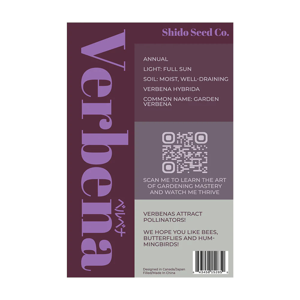 Shido Seed Verbena Flower Seeds Packet