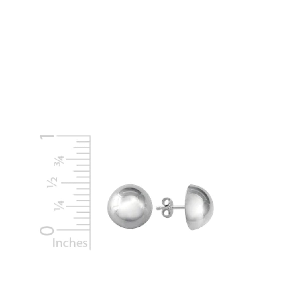 Sterling Silver 12mm Domed Studs