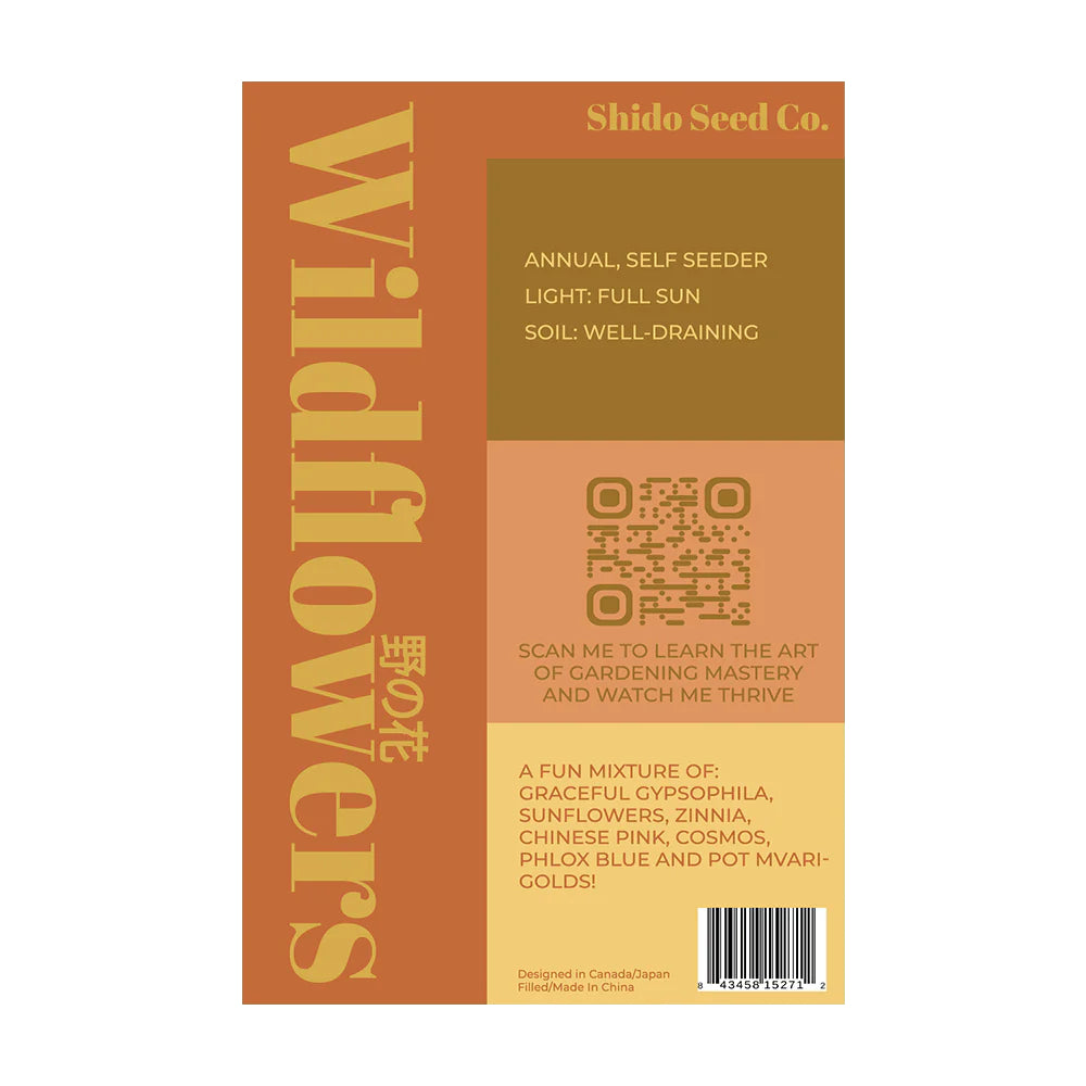 Shido Seed Wildflowers Flower Seeds Packet