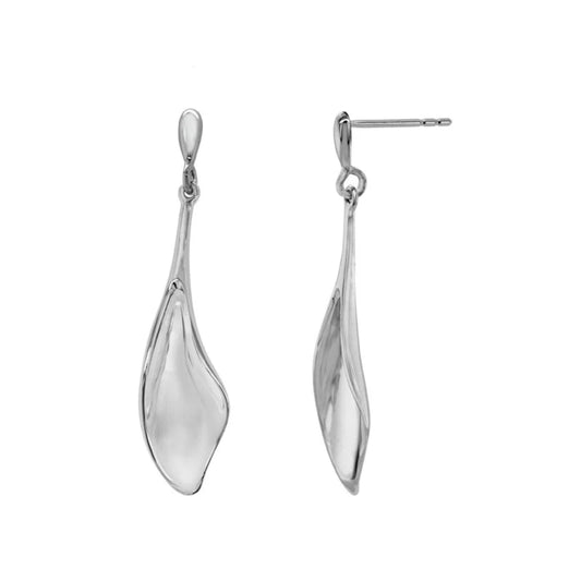 Sterling Silver Leaf Dangle Earrings