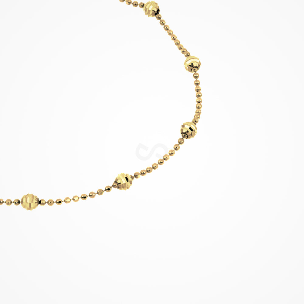 Desmos "Shine" Gold-Tone Diamond-Cut Anklet 9"