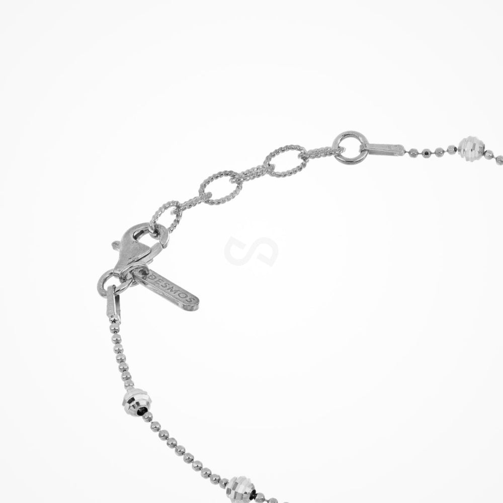 Desmos "Shine"  Sterling Silver Diamond-Cut Anklet 9"
