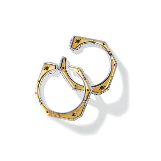 Konstantino Astria Hexagons Hoop Earrings