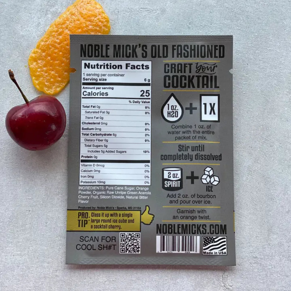 Noble Mick's Old Fashioned Single Serve Craft Cocktail