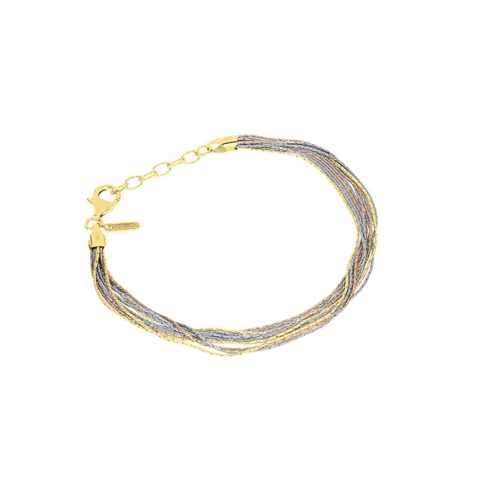 Desmos Spark Tri-Tone Multi Strand Bracelet