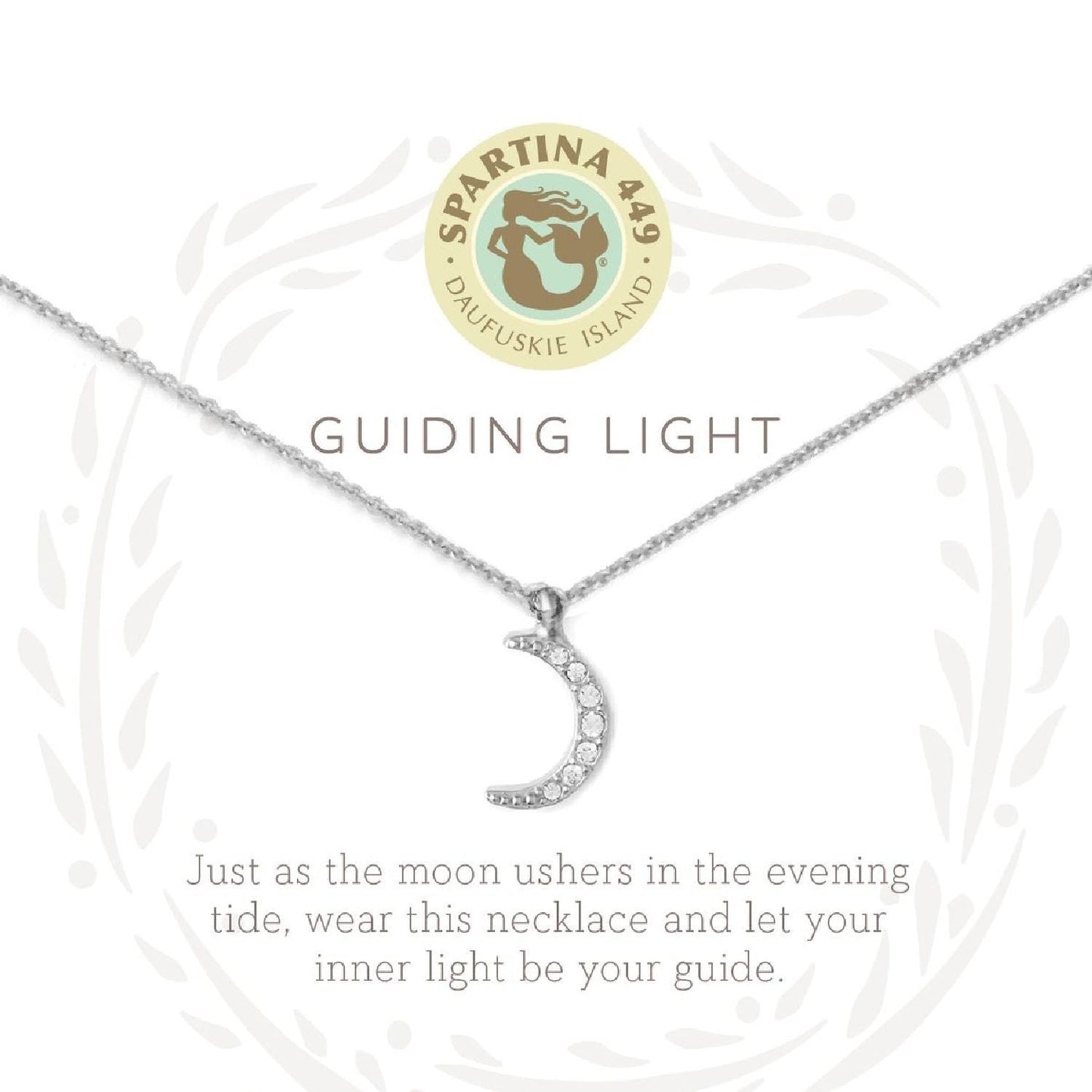 Spartina Sea La Vie Necklace 18" Guiding Light/Crescent - Silver