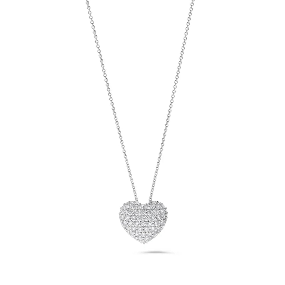 18k Diamond Heart Pendant Necklace