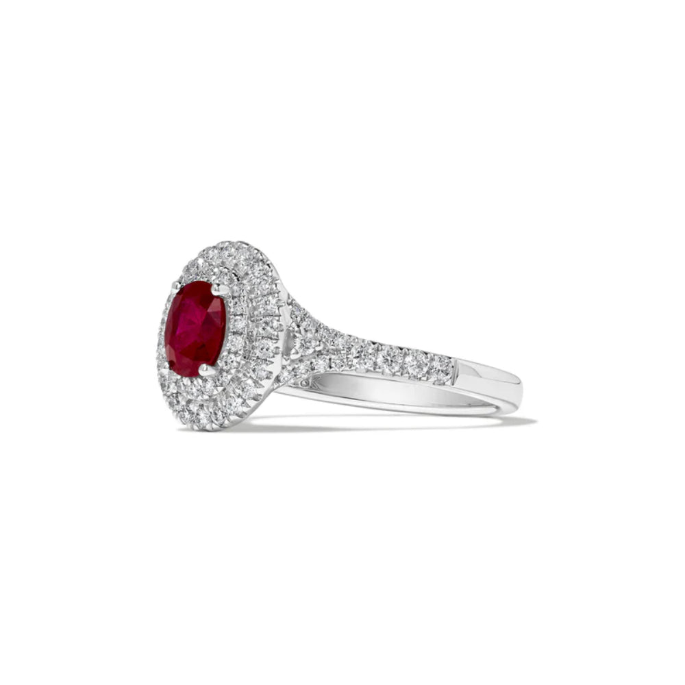 18k Gold Ruby and Diamond Ring