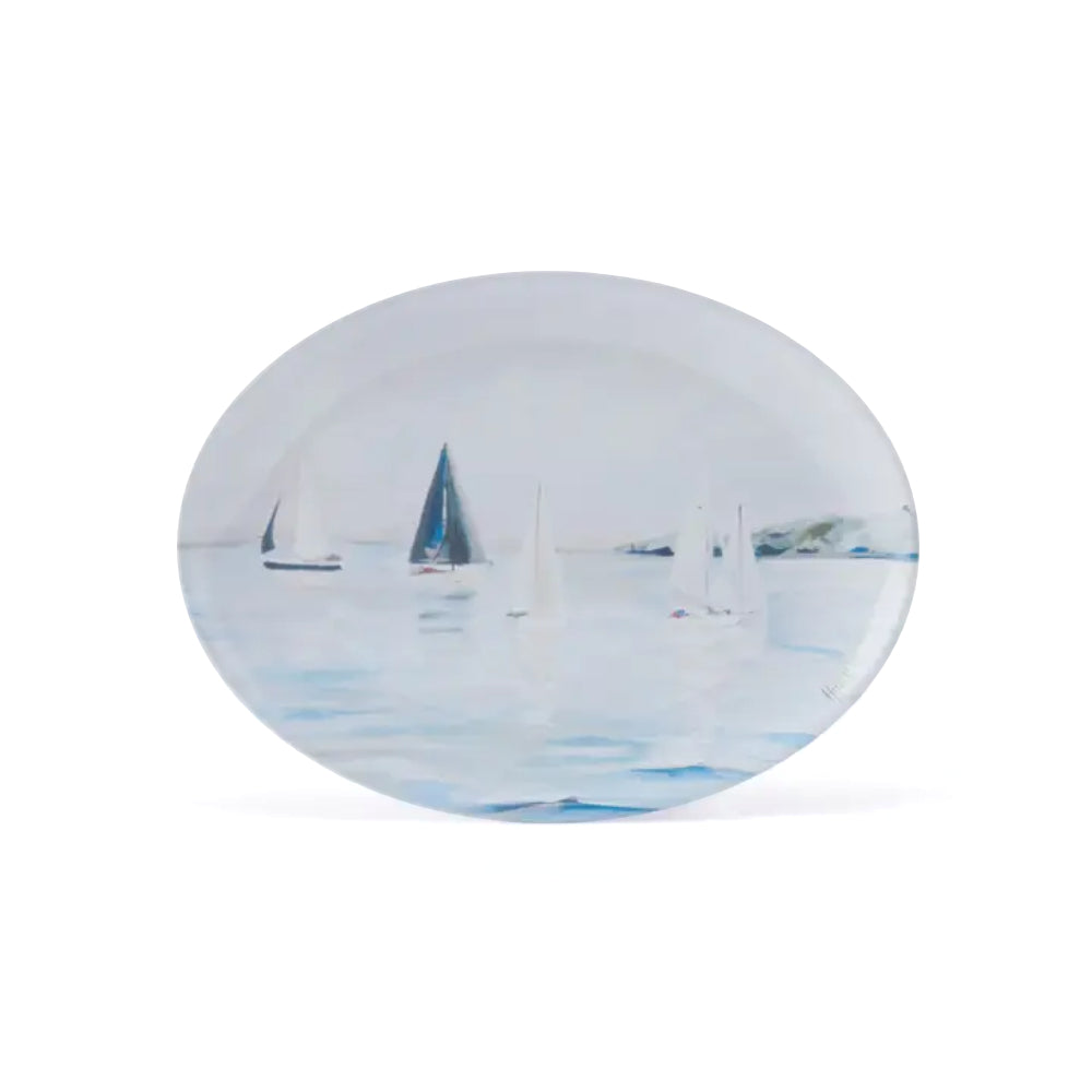 Kim Hovell Art South River Sails Melamine Platter