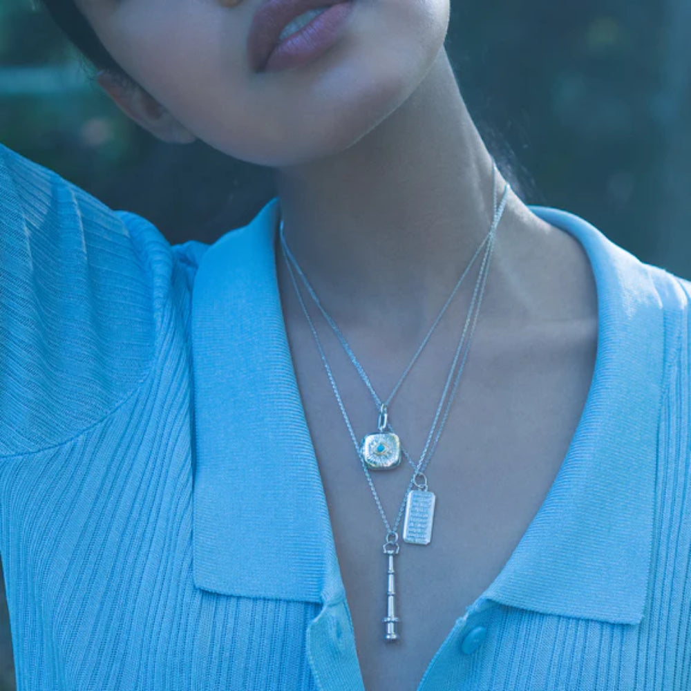 Monica Rich Kosann "Protect" Evil Eye Locket Necklace