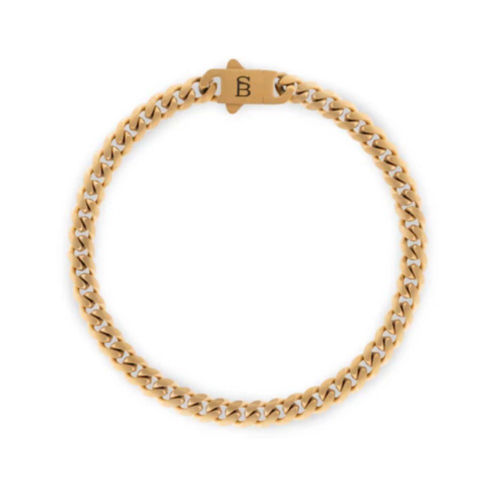 Steel & Barnett Men's "Svelte Stephen" 5mm Gold-Tone Chain Bracelet