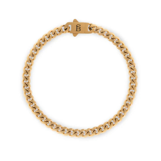 Steel & Barnett Men's "Svelte Stephen" 5mm Gold-Tone Chain Bracelet