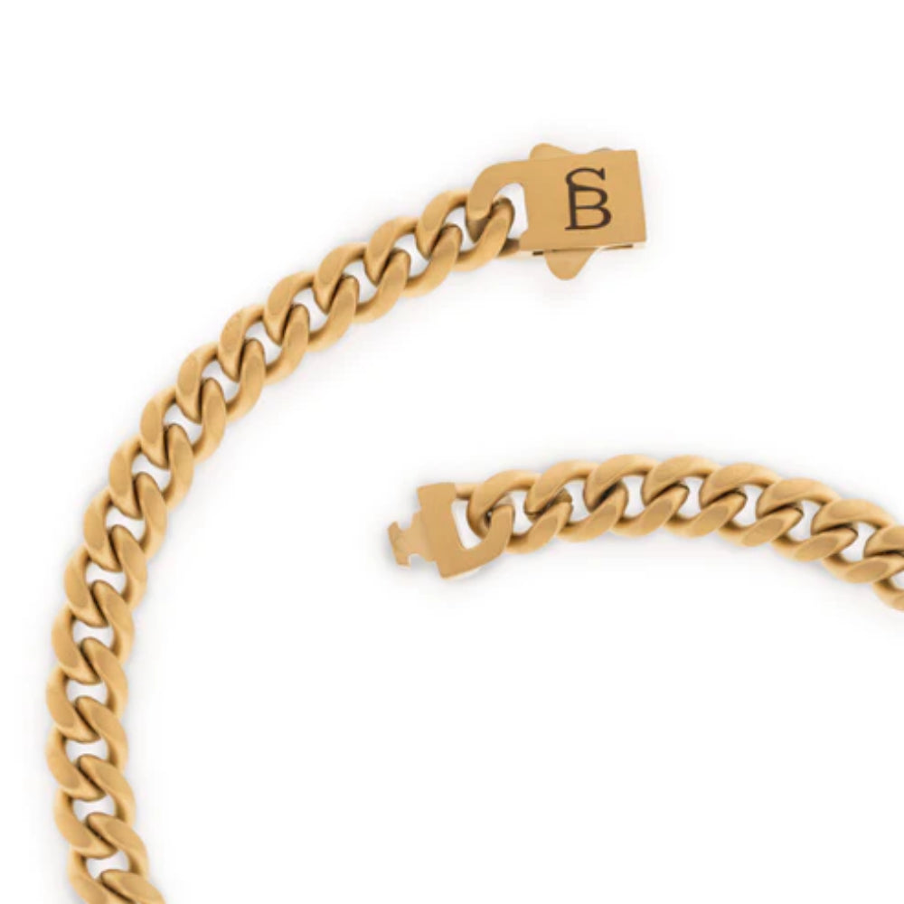 Steel & Barnett Men's "Svelte Stephen" 5mm Gold-Tone Chain Bracelet