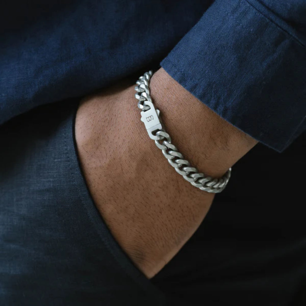 Steel & Barnett Men's "Valence Vic" 8mm Chain Bracelet