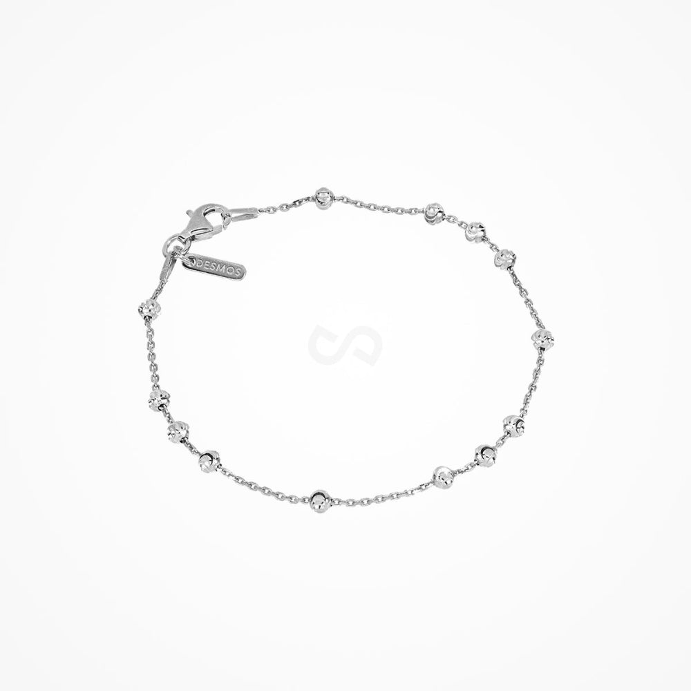 Desmos Sterling Silver Station Moon 3 and 1 Bracelet 6.5"