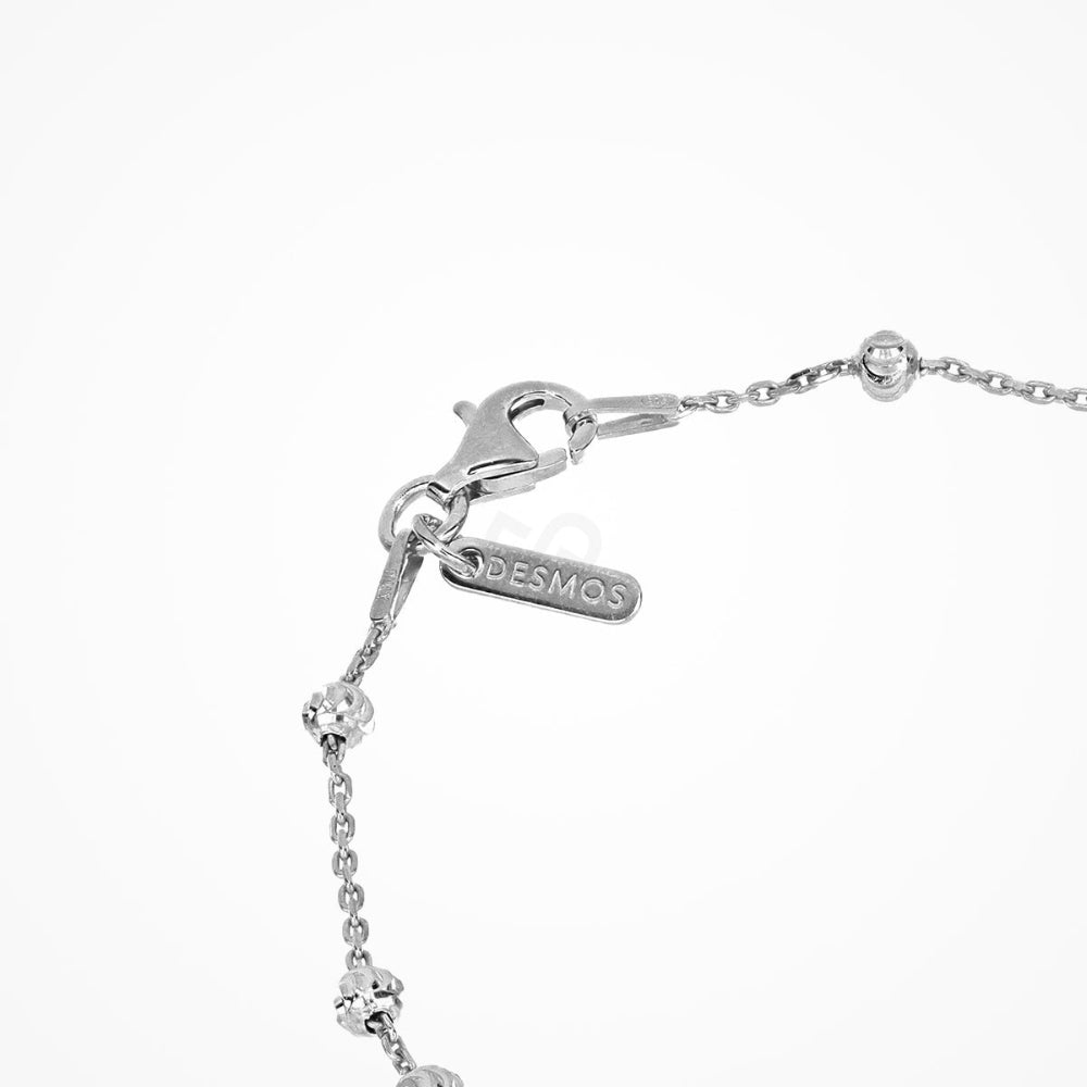 Desmos Sterling Silver Station Moon 3 and 1 Bracelet 6.5"
