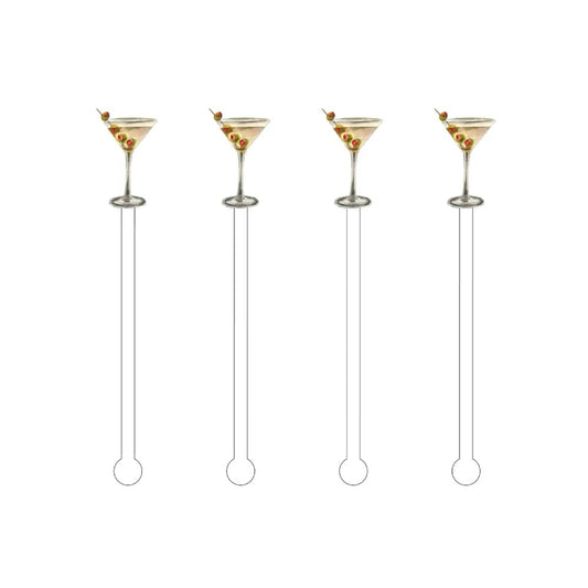 Acrylic Sticks Dirty Martini Acrylic Stir Sticks-Set of 4