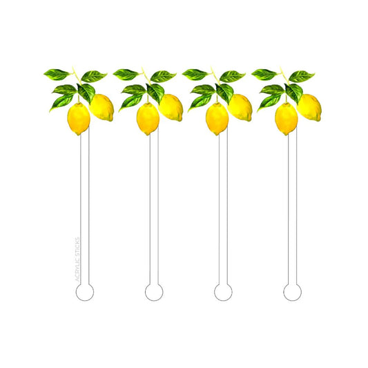 Acrylic Sticks Lemons Acrylic Stir Sticks-Set of 4