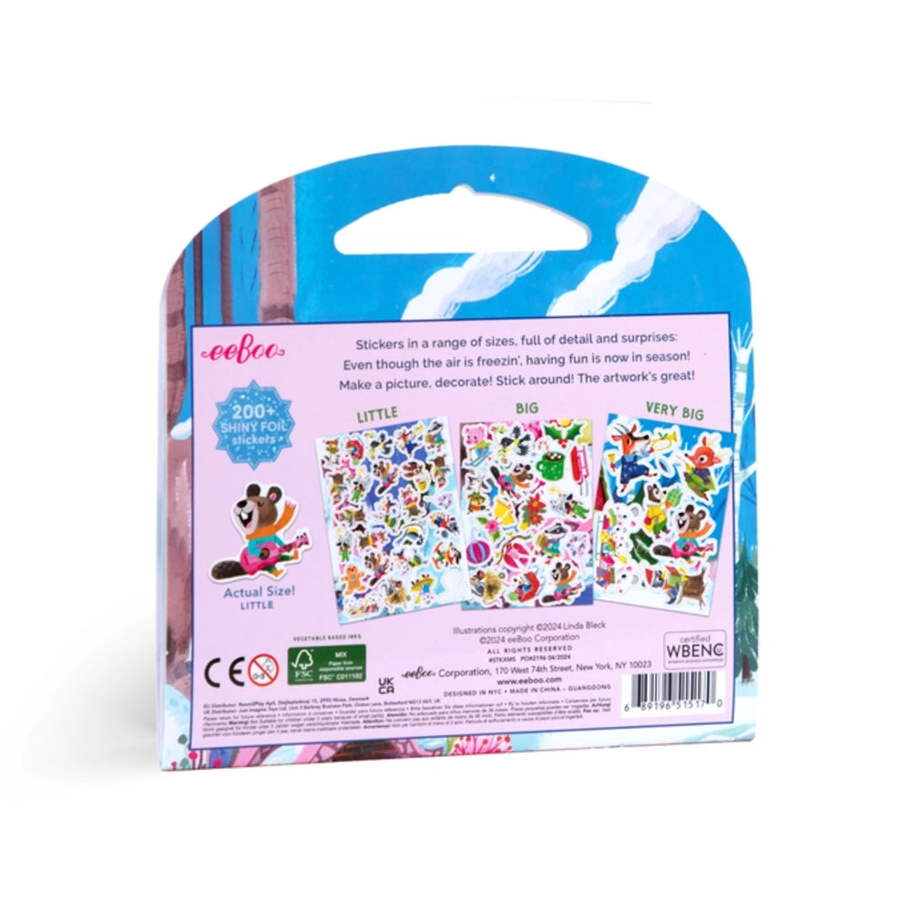 Packaging of a sticker set with colorful design and text on a white background