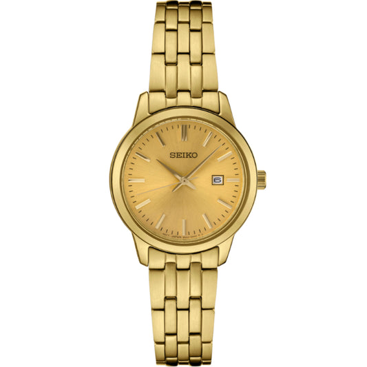 Seiko Essentials Collection 30mm Gold Tone Quartz Watch