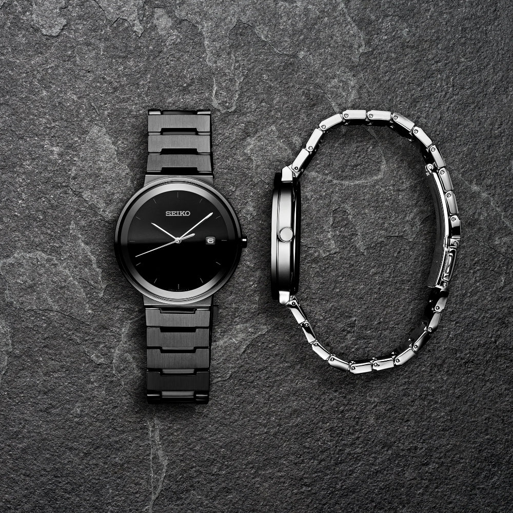 Seiko Essentials Collection 40.6mm Black Quartz Watch