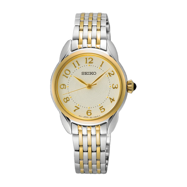 Seiko Ladies Watch Spiral Stainless Dial Gold-Tone Markers Two-Tone Bracelet Women main image 3