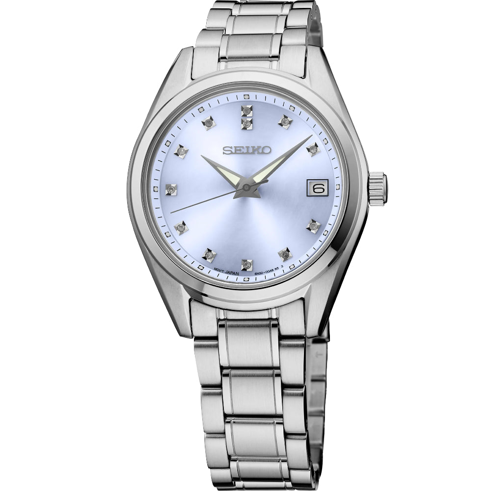 Seiko Diamond Collection 32mm Quartz Watch, SUR581